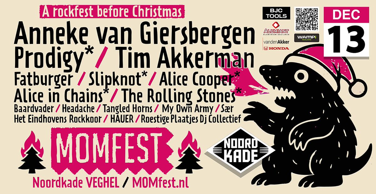 Met de toevoeging van The Prodigy XL is de line-up up to date! Tickets: momfest.nl