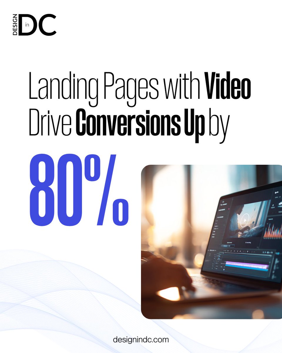 DesignInDC's tweet image. Numbers don’t lie: landing pages with video can increase conversions by 80% 🚀 

Why? Because motion captures attention, tells your story faster, and builds trust instantly. It’s not just content,  it’s impact in motion.

#ConversionStrategy #DigitalGrowth #VideoMarketing
