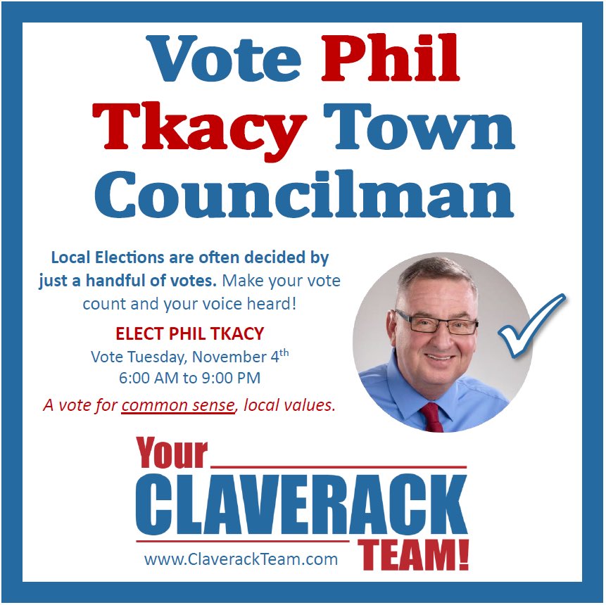 ClaverackGOP's tweet photo. Today’s the day to VOTE! Polls are open now until 9 PM. VOTE Weigelt, Hook, Tkacy, Michael and LaMont! Thank you!!
#claverackny #philmontny #vote https://t.co/ymY68o5jJ1