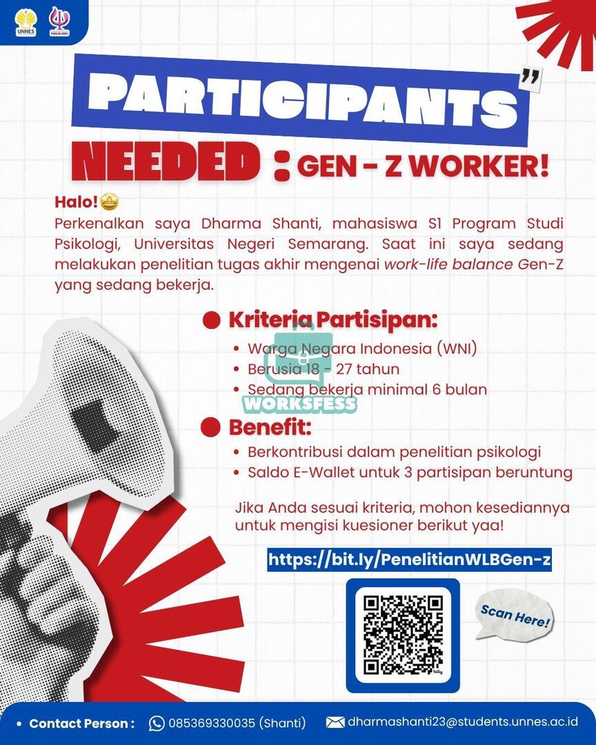 work! haii kakak-kakak GEN 
-Z! 👋 
aku lgi nyari pekerja berusia 17-27 tahun yang udah kerja minimal 6 bulan, kalau sesuai kriteria mohon bantu isi yaa🥹
 
(link ada di kolom reply, terima kasii!)