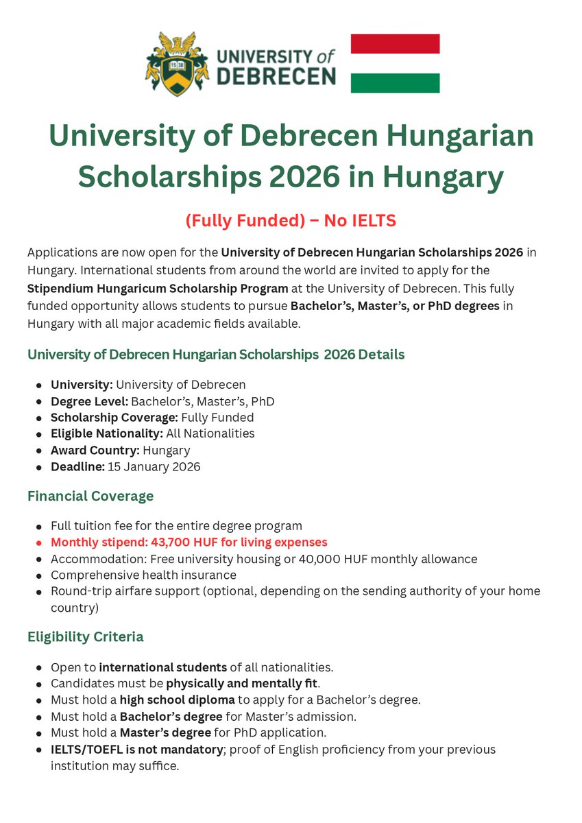 Scholarship for PhD tweet media