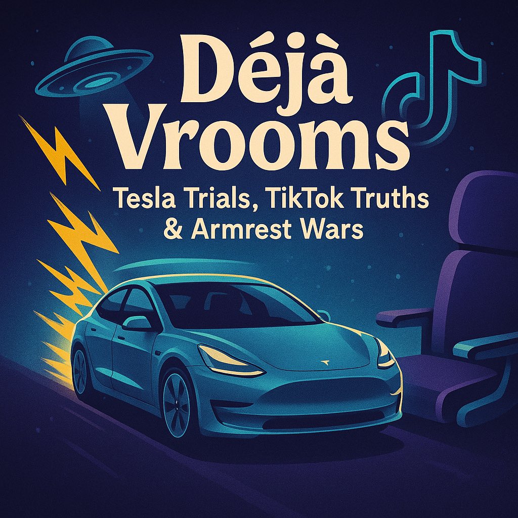 asquaredrambler's tweet photo. From flat tires to Tesla trials, Alex’s Vegas saga takes a turn into while Adriana spirals into TikTok’s quantum chaos.
👽��� Buckle up for UFO talk, armrest wars, and one shocking lack of CarPlay.
#ASquaredRamblers #DejaVrooms #Podcast #Tesla #VegasTrip #TravelFails #TikTokFinds https://t.co/0LVA4k13rA