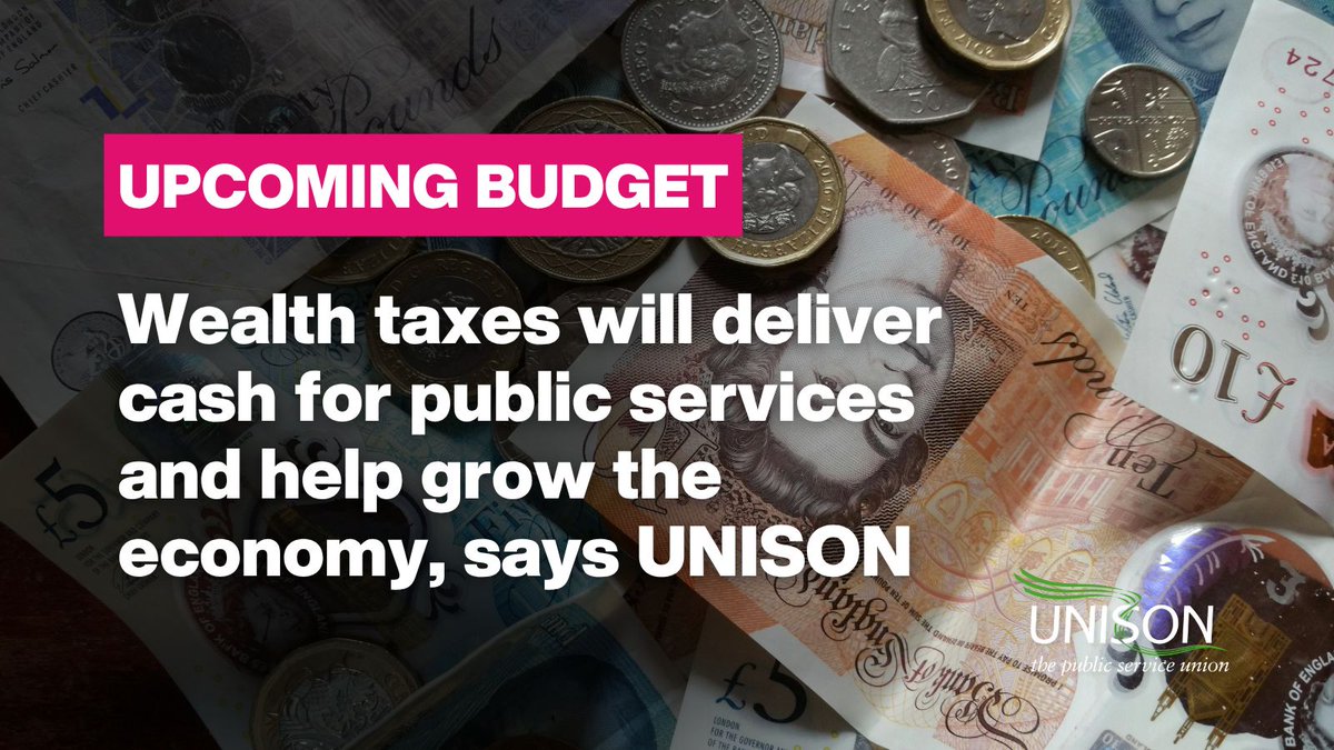unisontheunion's tweet photo. “It’s time for a wealth tax. And to start making big businesses and giant multinationals pay their fair share.” — Christina McAnea, UNISON general secretary.

Ahead of the budget, UNISON says taxing the wealthiest will fund services and grow the economy. 

https://t.co/TWhWGEHwnN https://t.co/4gWmT4BLDe