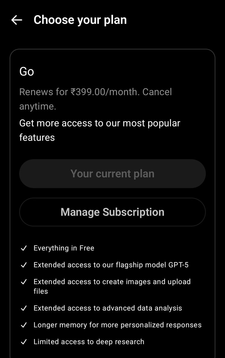 Chat GPT GOO Free for 1 Year 👽

Pehle Perplexity Ai free me mila 1Y
Then Google se student id card se Gemini Ai free me le liya for 1y

Now chat gpt 👀🫰