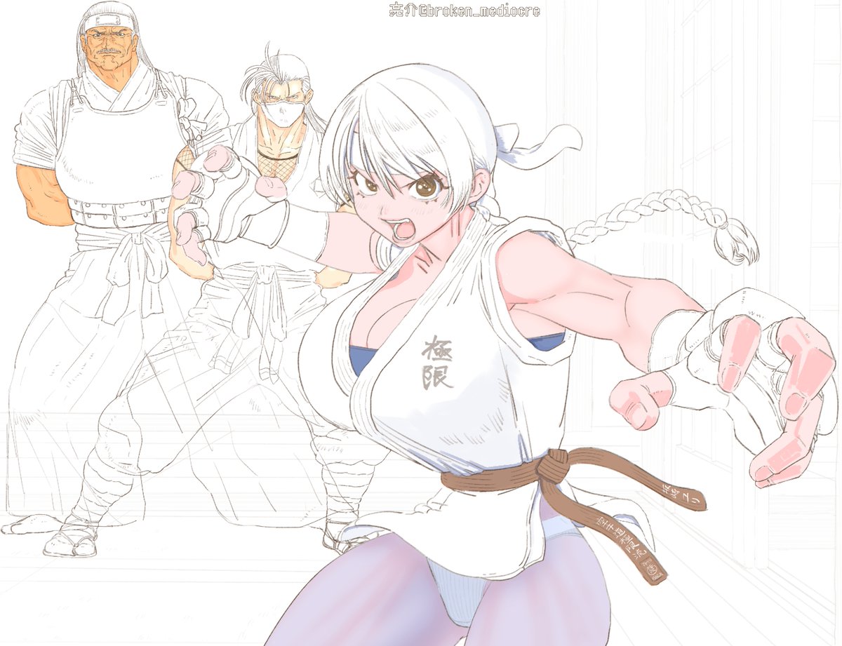 ユリ・サカザキ 「yuri sakazaki (and eiji kisaragi , 藤堂竜白)」|WBのイラスト