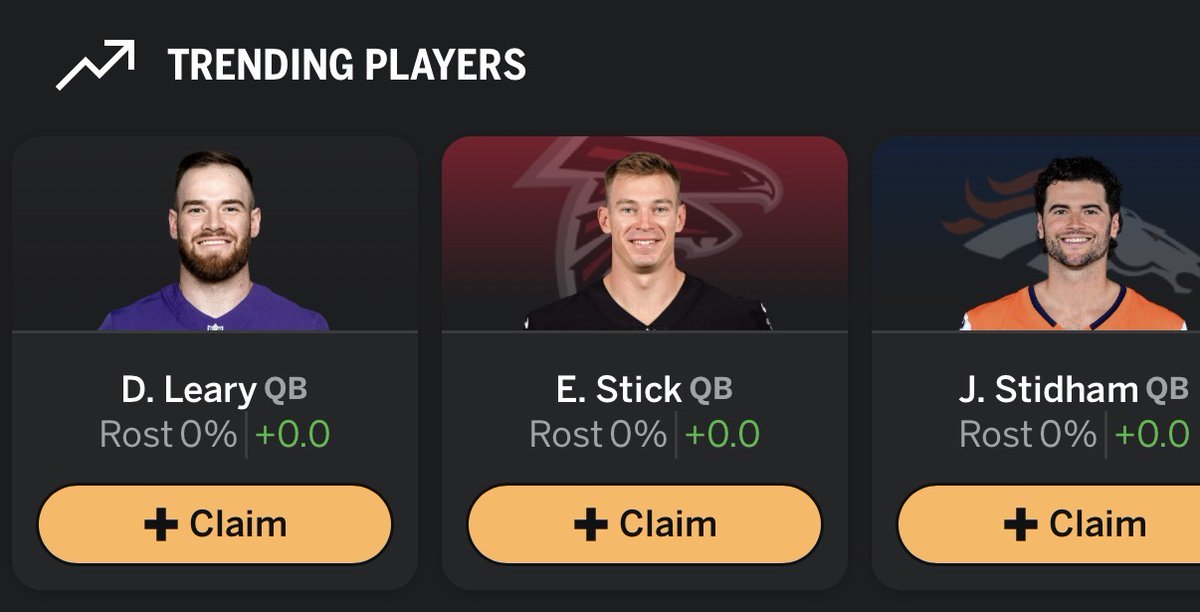 colinjleary's tweet image. Yo @ESPNFantasy why are the trending players people who are NEVER trending? I mean who the balls are these people?