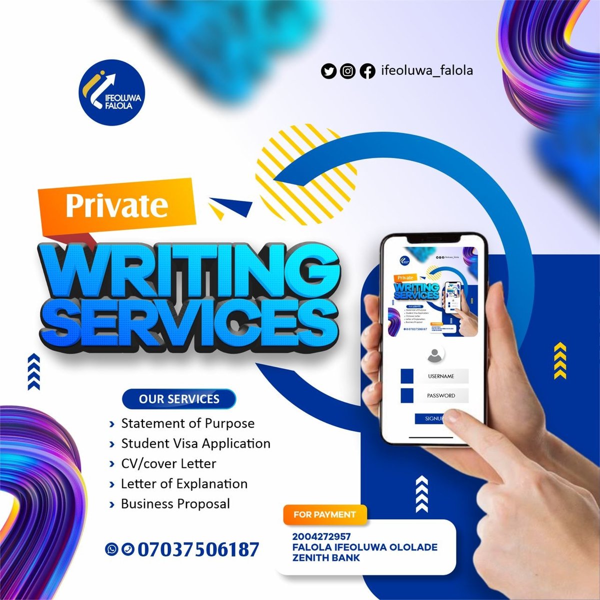 ifeoluwa_falola's tweet image. I&apos;m passionate about helping fresh graduates and professionals seeking new career opportunities craft impactful CVs that stand out and open doors to their next big move. 🚀

Let’s revamp your CV and get you noticed!
👉 wa.me/2347037506187

#CVWriting #CareerGrowth #JobSearch