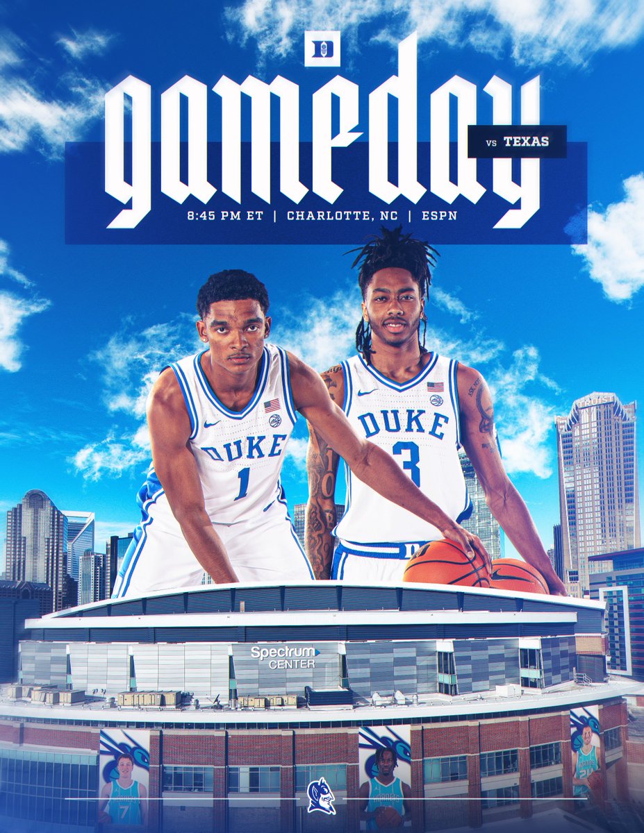 GAME 1️⃣‼️

🆚 Texas
📍 Charlotte, NC
🕘 8:45 PM ET
📺 ESPN