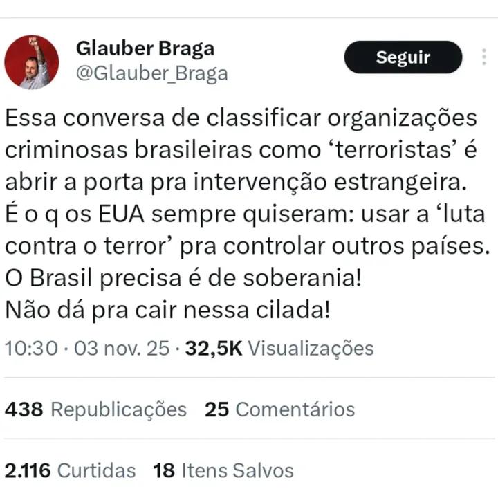 Não tem estado terrorista maior q os EUA q jogaram bomba atômica em 2 cidades japonesas, patrocinaram e ainda apoiam ditaduras sangrentas de direita mundo afora, invadiram e  invadem países soberanos p/ tomada de suas riquezas, sempre fazem ou promovem guerras por todo planeta...