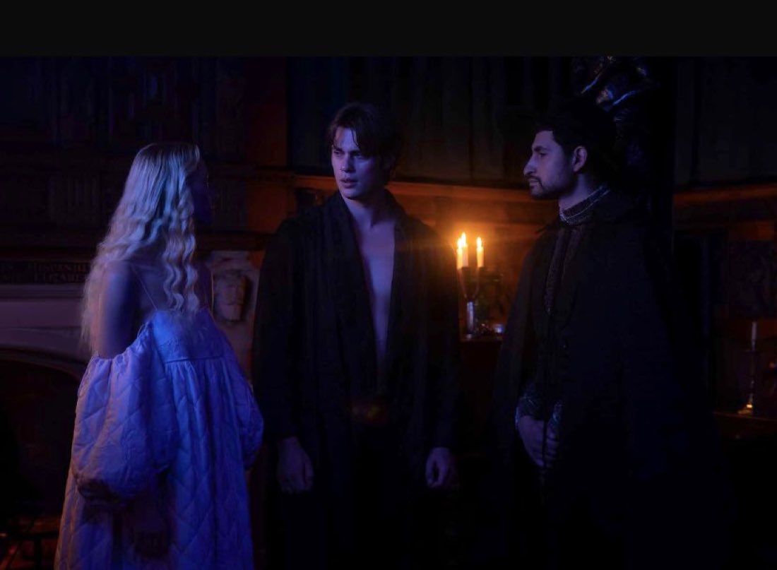Nicholas Galitzine, Maika Monroe and Amir El-Masry in a new still from “100 NIGHTS OF HERO”

via imdb