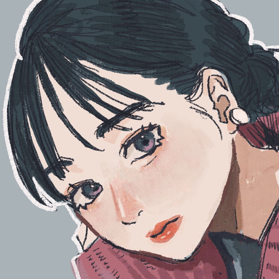_ushima_'s tweet photo. 模写しつつ自分の絵柄寄りに描く練習 https://t.co/pv94SMtr4j