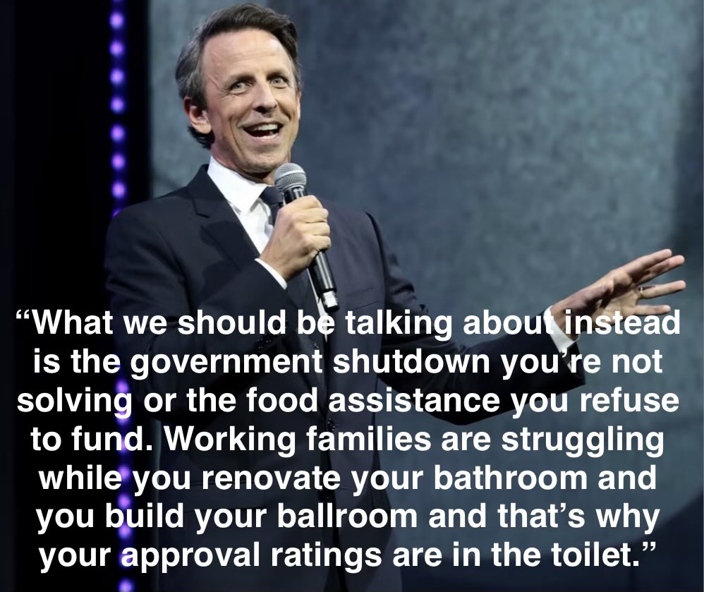 Seth Meyers fires back at Trump for calling his jokes Illegal

Raise your hand ✋ if you SUPPORT Seth Meyers