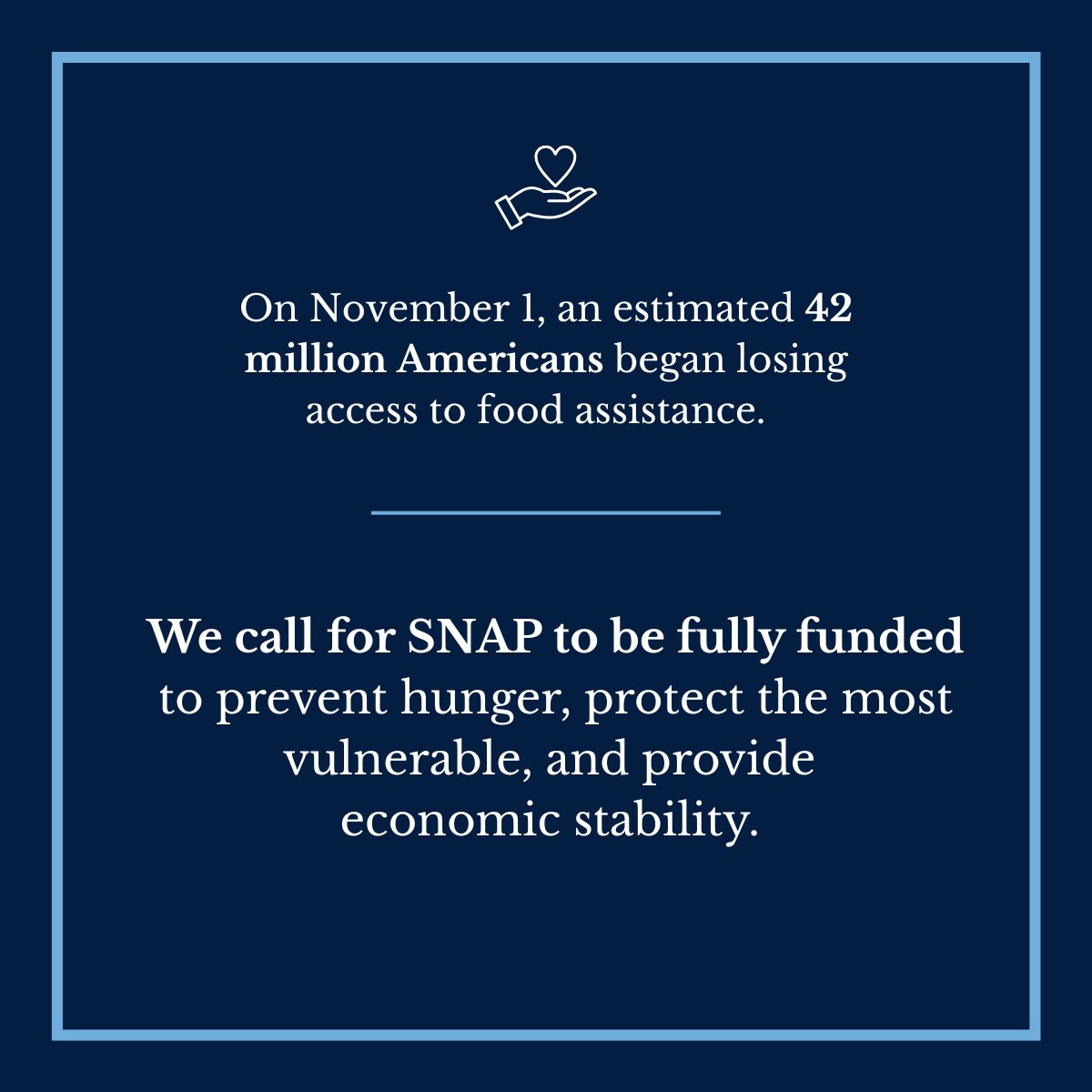 Food is a basic human need. How we respond in this moment will define whether we care for our neighbors—or allow millions to go hungry. A group of civic tech nonprofits issued a statement on recent SNAP disruptions. <a href="/CivillaDetroit/">Civilla</a> 

Read here: beeckcenter.georgetown.edu/statement-on...