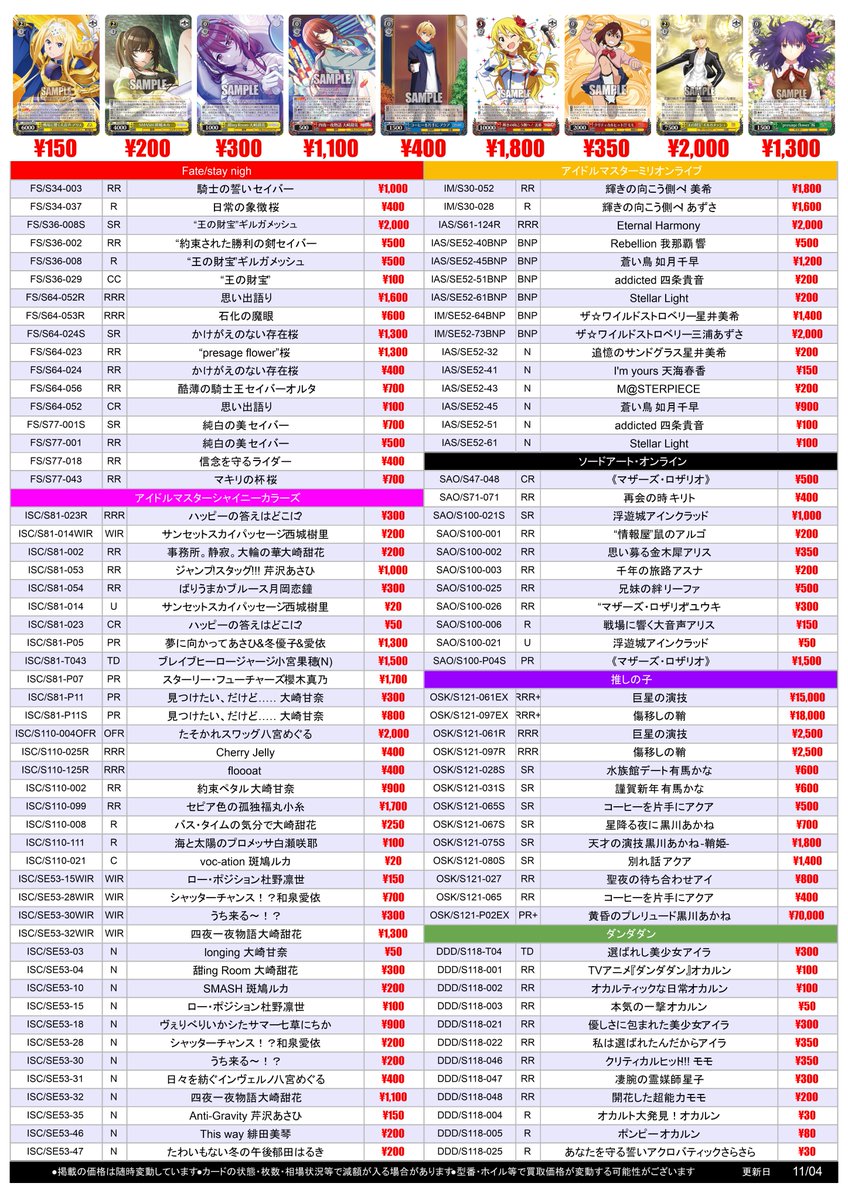 福福トレカ ヴァイスシュヴァルツ/ヴァイスシュヴァルツロゼ on X