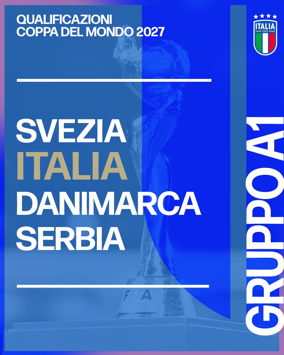 AzzurreFIGC's tweet image. 📣 Le avversarie delle #Azzurre verso la 𝗖𝗼𝗽𝗽𝗮 𝗱𝗲𝗹 𝗠𝗼𝗻𝗱𝗼 𝟮𝟬𝟮𝟳 🌎

🗓️ La fase a leghe delle qualificazioni inizierà a febbraio 2026

#Nazionale 🇮🇹 #LeAzzurreSiamoNoi