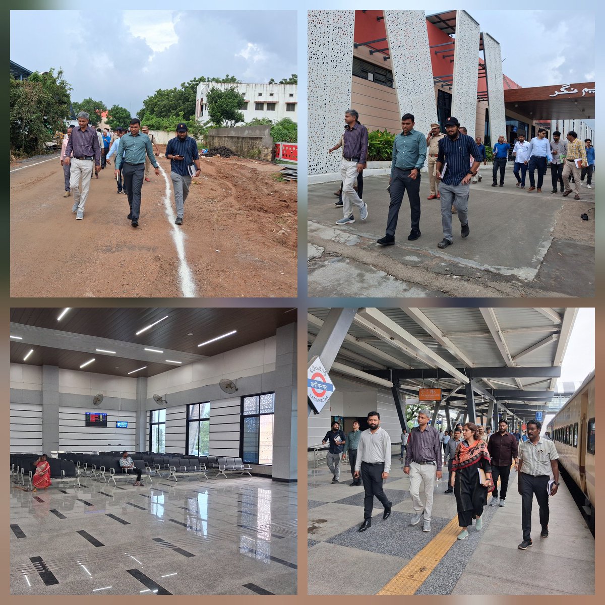 drmsecunderabad's tweet image. Dr. R. Gopalakrishnan, DRM/Secunderabad, along with Sr. DCM, Sr. DOM &amp;amp;  DEN/NW inspected Karimnagar Station and reviewed #PassengerAmenities and discussed necessary #Improvements.