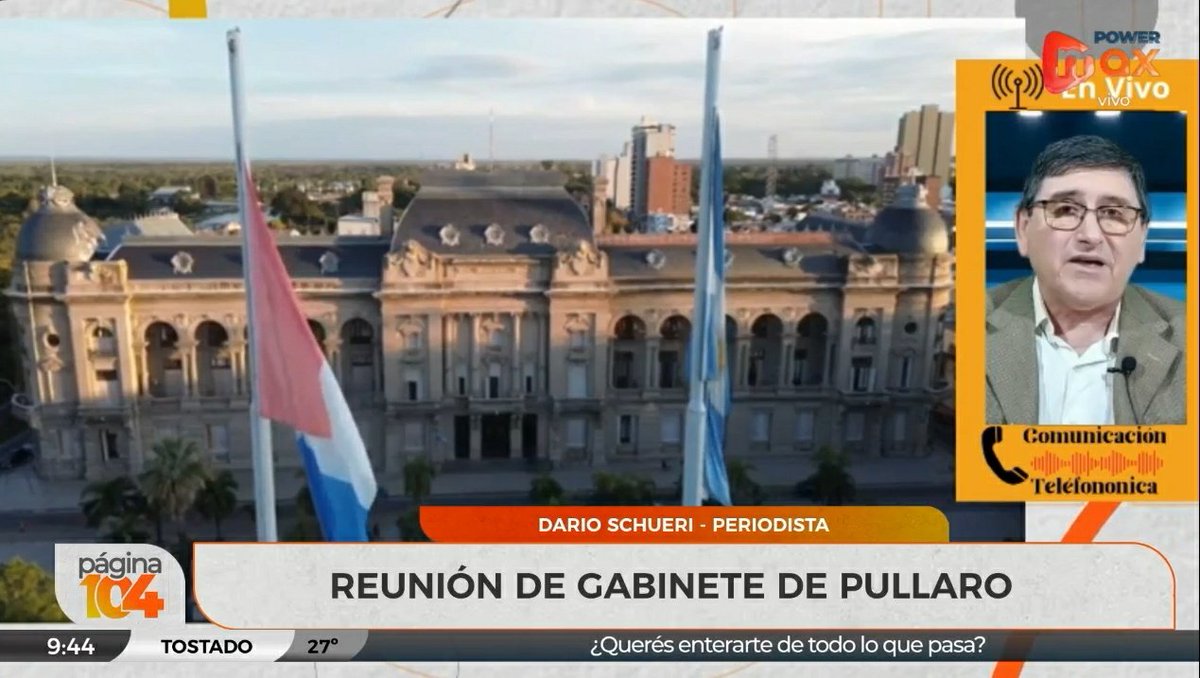 Ahora al aire de 📻 @Pagina.104
🎙 @darioschueri DARIO SCHUERI - Información Institucional
LA ACTUALIDAD Y TODA LAS NOTICIA DESTACADA 👇
📻fmpowermax.com.ar
🤳Seguinos en instagram instagram.com/104_pagina/ Y YA ESTAMOS En You Tube 🥳 youtube.com/@Pagina.104/ab…