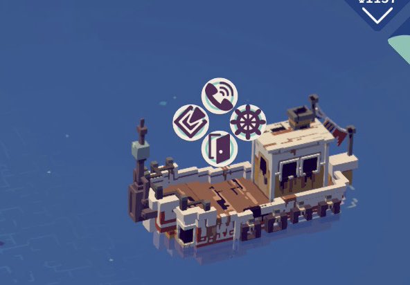 Ramoffle100's tweet image. 船あり釣りゲーの割には意外と船は頑丈。
ちょっと強化後だけどコツンコツンなら何度でも大丈夫。

全速でバッシャーなるほどぶつかると4.5回で破損😇
ちゃんとグラも段階ふんでボロになるの細かいな！ #Moonglowbay