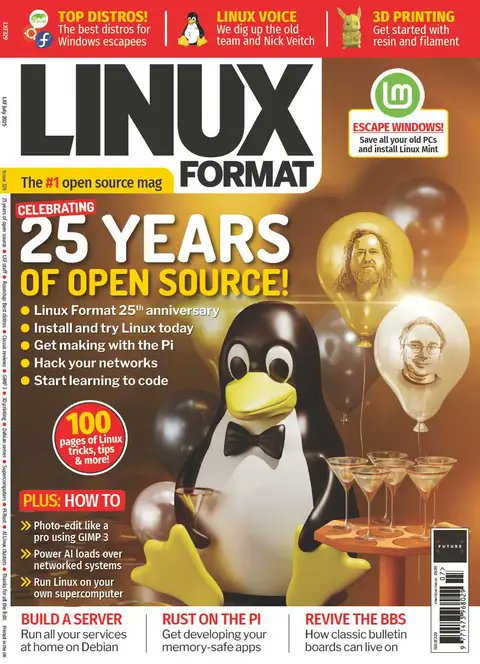 orangepixunlong's tweet image. 🎉We’re thrilled to share that #OrangePiRV2 is featured in @linuxformat 25th Anniversary Edition! 

Learn more about RISC-V, #Linux, and #OrangePi 
Get your copy now and celebrate 25 YEARS OF OPEN SOURCE #LinuxFormat! 
#OrangePi #LinuxFormat #RISCV #OpenSource