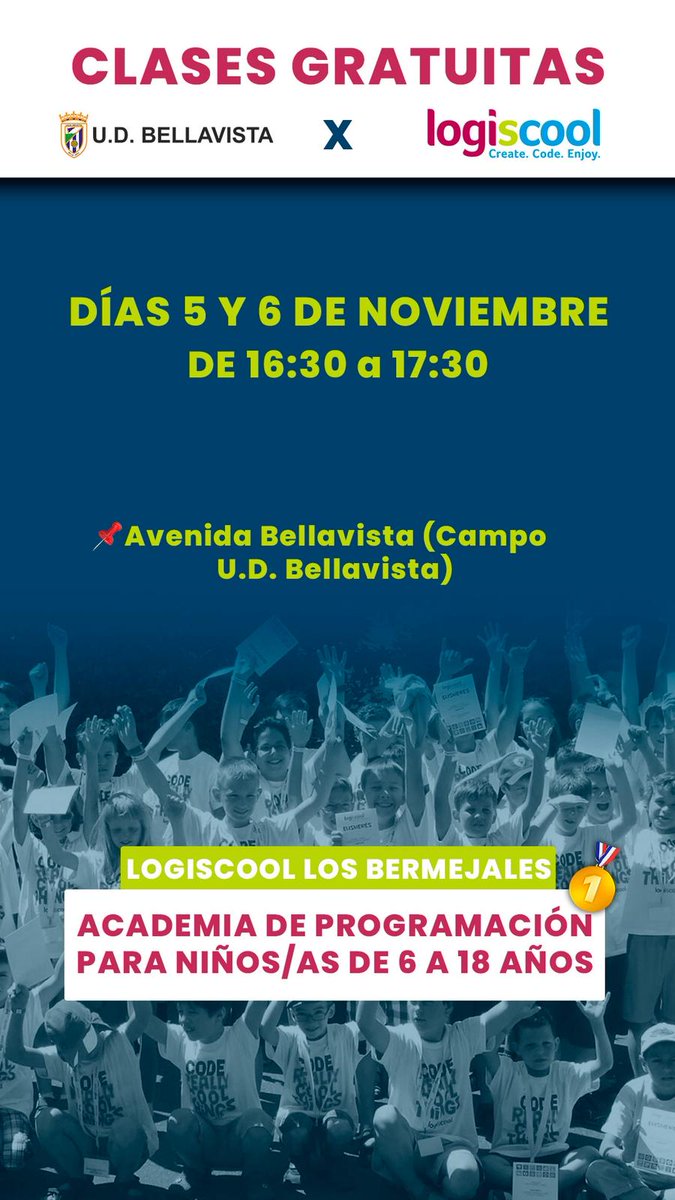 💙🚨 AZULESS💙🚨

Tenemos nuevo patrocinador, <a href="/LogiscoolE/">Logiscool España</a>

Os invitamos a la presentación, los días 5 y 6 de Nov. en nuestro campo,  de <a href="/LogiscoolE/">Logiscool España</a>, academia especializada en programación y alfabetización digital para niños entre 6 y 18 años.

#SomosPartedelaHistoria