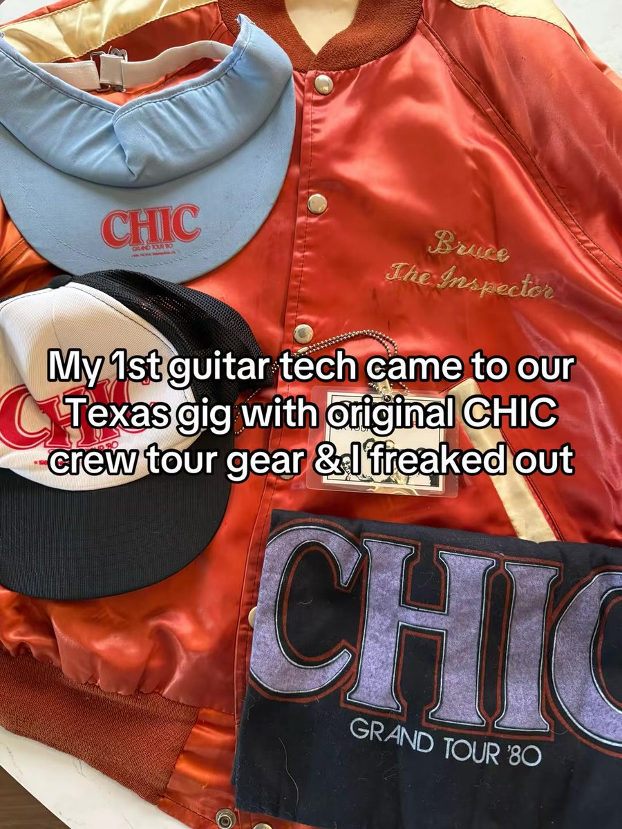 nilerodgers's tweet image. Our 1st CHIC guitar tech brought original tour gear to our Texas gig 

#tour #gear #crew #original #freak this blew me away @JimmieVaughan