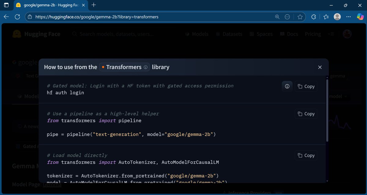Nik_Coding10's tweet image. #AgenticAI journey with #Python 🤖

Learnt to use #FastAPI — built simple GET &amp;amp; POST APIs.
Explored #HuggingFace: what it is, why it matters &amp;amp; how to connect via access tokens.
Even ran the Gemma-2B model using Transformers pipelines on CLI. 💪
#AI #ML #Coding #100DayChallenge