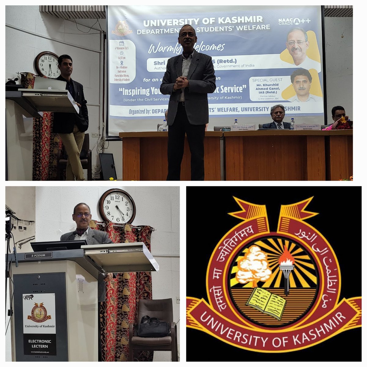 It was freezing in Srinagar but it was more than made up by the warmth of people here. I was at the Kashmir University just for a day to guide the students aspiring to become civil servants. My focus was more on developing attributes like comprehension, analysis and expression.