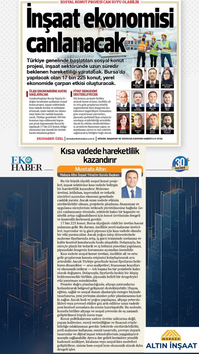 Sosyal konut projeleri ile ilgili görüşlerimiz… <a href="/ekohabergazete/">EKOHABER</a>