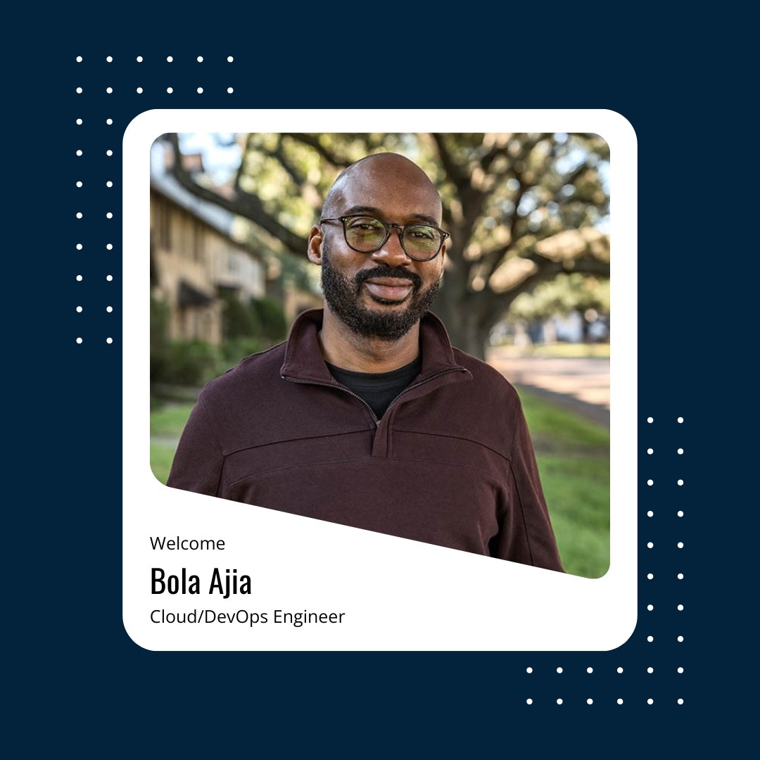 CharmCommunity's tweet photo. We’re thrilled to welcome Ajibola “Bola” Ajia as our new Cloud/DevOps Engineer on the Data Team! In his new role, Bola will design and manage the Azure cloud infrastructure behind our DataGrid platform. #WelcomeToTheTeam #CHARM https://t.co/qD5FYIfl5s