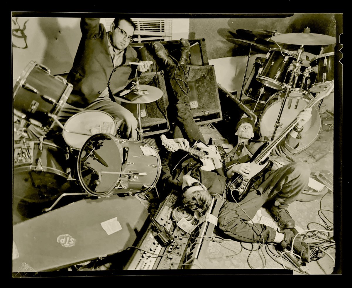 The band TWEAKER at Yellow House in 1995. Micky-Peder-Soapy. 4x5 Tri-X