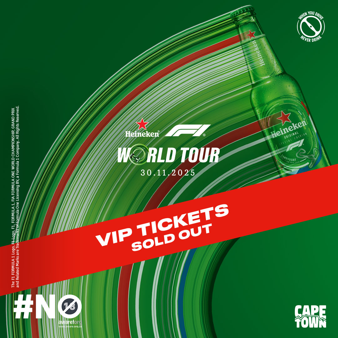 Heineken_SA's tweet image. Missed VIP? Don’t miss out completely, tickets are moving fast. Grab yours in the link.

#HeinekenSA #F1 #MoreThanARace