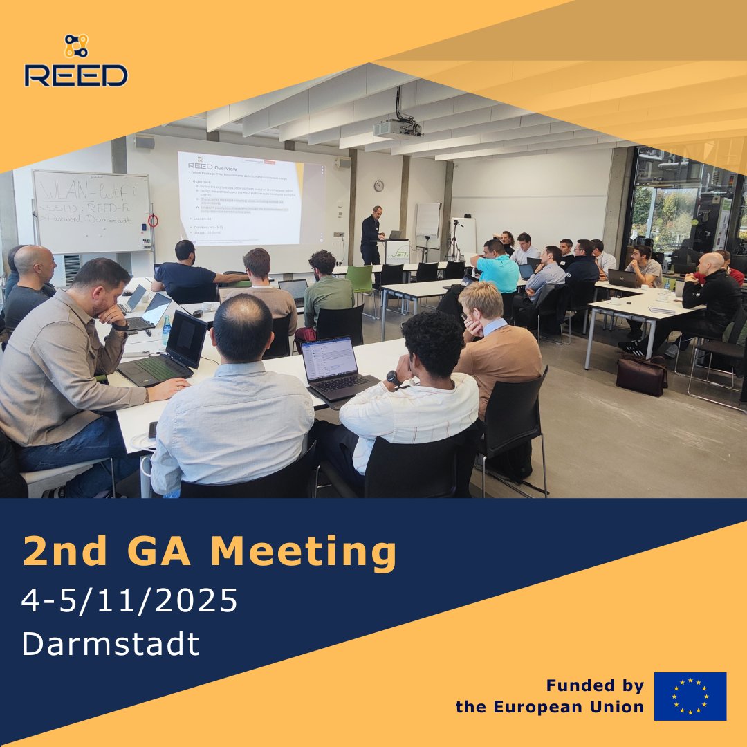 🚀 Day 1 of the #REED_EU 2nd GA Meeting kicked off at TUDa's ETA Research Factory!
Partners from across 🇪🇺 are sharing progress on pilots, tech, comms &amp; exploitation strategies.
⚙️ Together, we're shaping smart, flexible manufacturing!