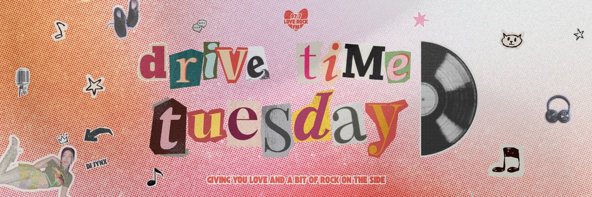 🎙️ DJ JYNX ⋮ Stinger 
Giving you love and a bit of rock on the side~ It's 97.7 Love Rock FM! DJ Jynx here for Drive Time Tuesdays, playing you the best hits to get you through the rush hour.

Got any songs you listen to a lot lately? Feel free to send your requests thru DM!