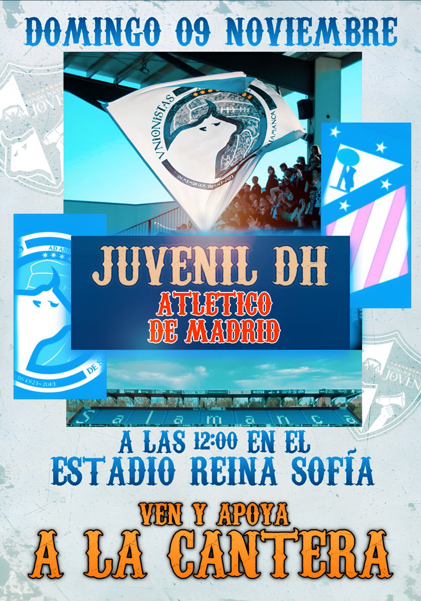 🔥¡Este domingo el Reina Sofía tiene una cita con el FUTURO!

El Juvenil A se mide al Atlético de Madrid 💪
📅 Domingo 9
🕛 12:00h
🏟️ Reina Sofía

Ven, siente los colores 🤍🖤 y anima a los nuestros desde la grada.
💪¡Porque la cantera también se defiende con orgullo y pasión! 💥