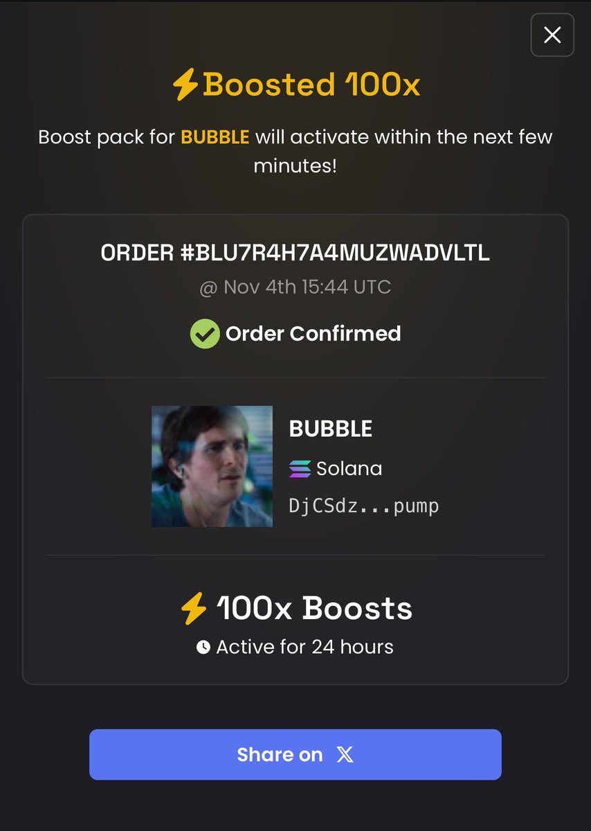 Another 100 boosts 

Nothing for the bubble

The biggest bubble in history is being built
