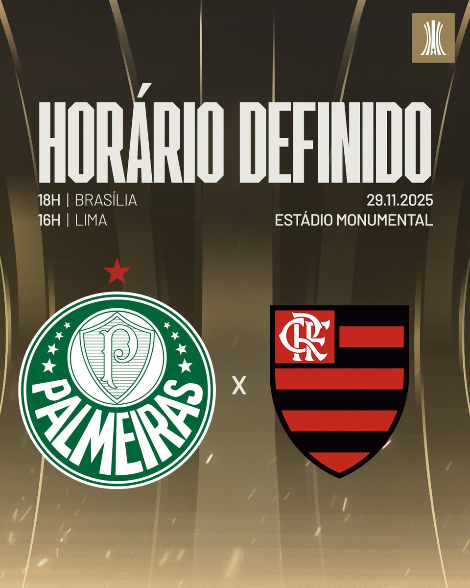 Horário DEFINIDO, #FamíliaPalmeiras! ⏰

Sábado, dia 29/11, às 18h, é o momento de lutar pela #GlóriaEterna! 🏆