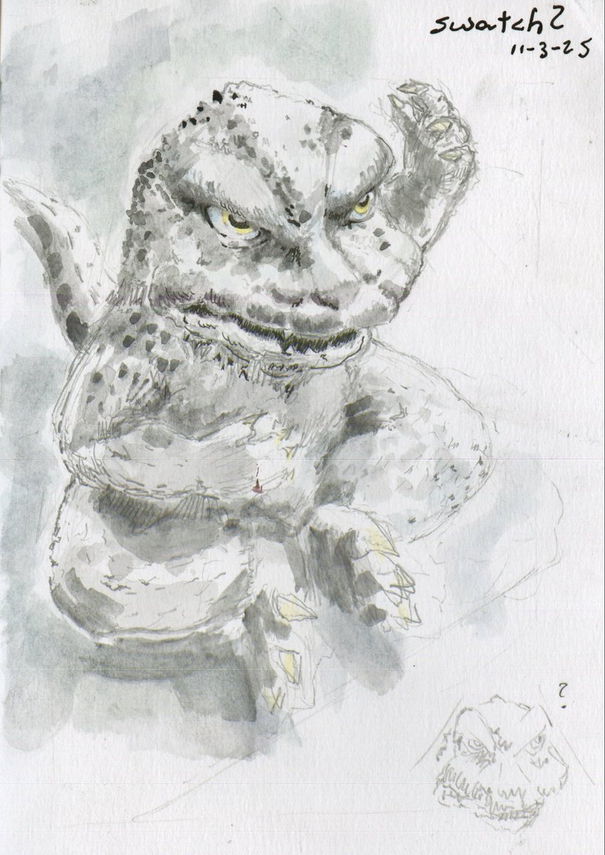 Godzilla sketches between classes