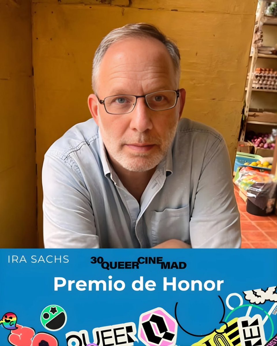 Ira Sachs, Premio de Honor 30 QueerCineMad.

Figura esencial del cine queer contemporáneo, Sachs ha retratado con sensibilidad y valentia el amor, la pérdida y la vida comunitaria. Su retrospectiva la celebramos en colaboración con MNCARS.
lesgaicinemad.com/actualidad/690…