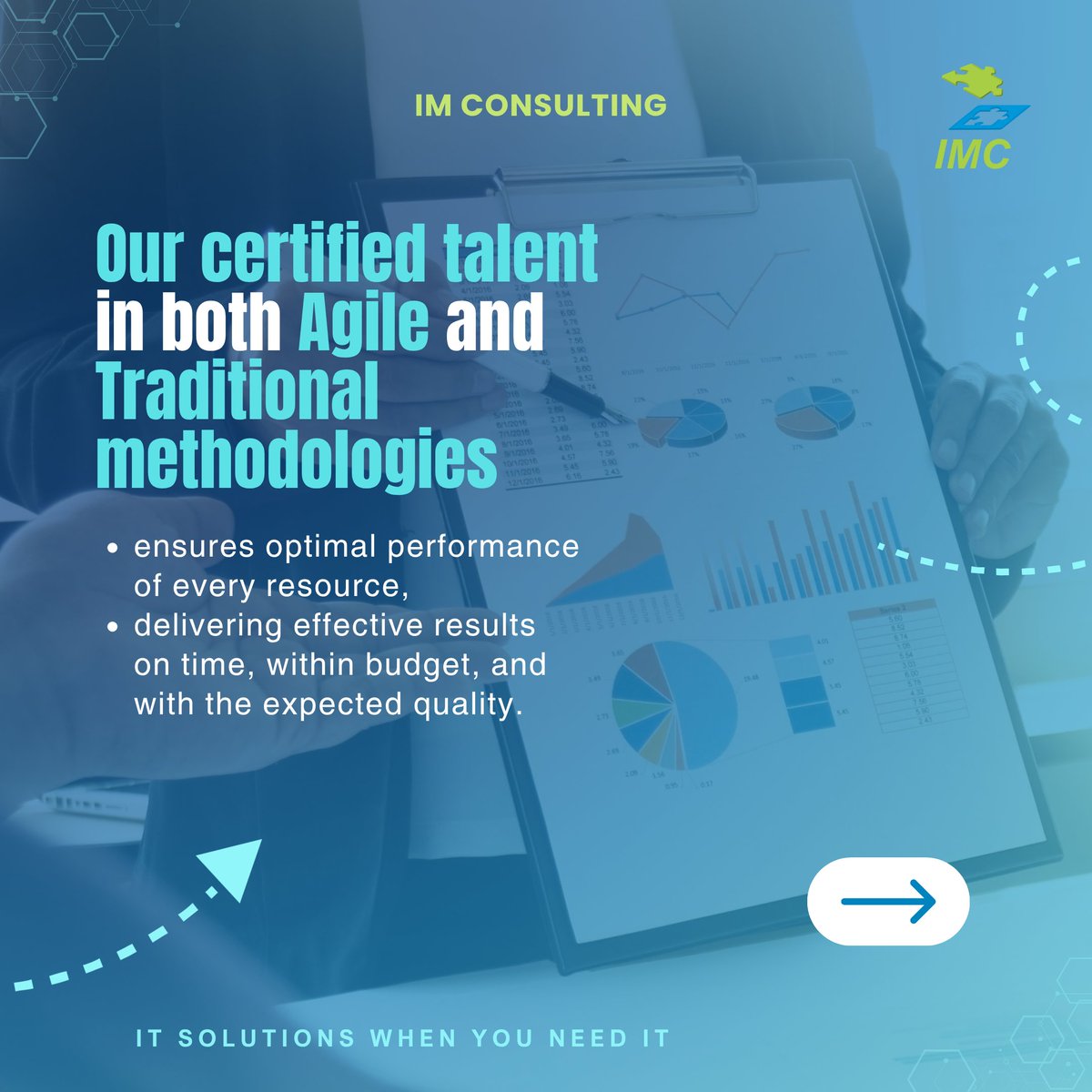 IMCItSolutions's tweet image. Want to ensure your tech project’s success?
Our certified Agile &amp;amp; traditional experts ensure optimal performance, delivering results on time, within budget &amp;amp; with top quality.

📩 Secure your success today!
Contact us!

#IMC #SpecializedResources #ProjectManagement #Efficiency