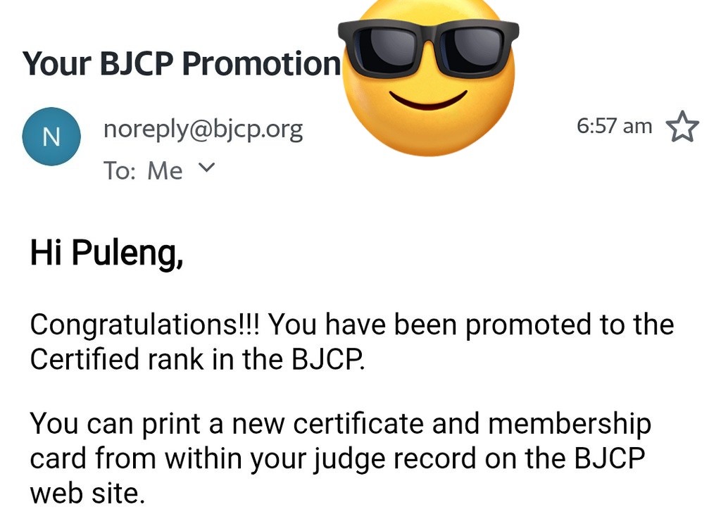 Guess who's now officially a #BJCP Certified beer judge 🍻🍻