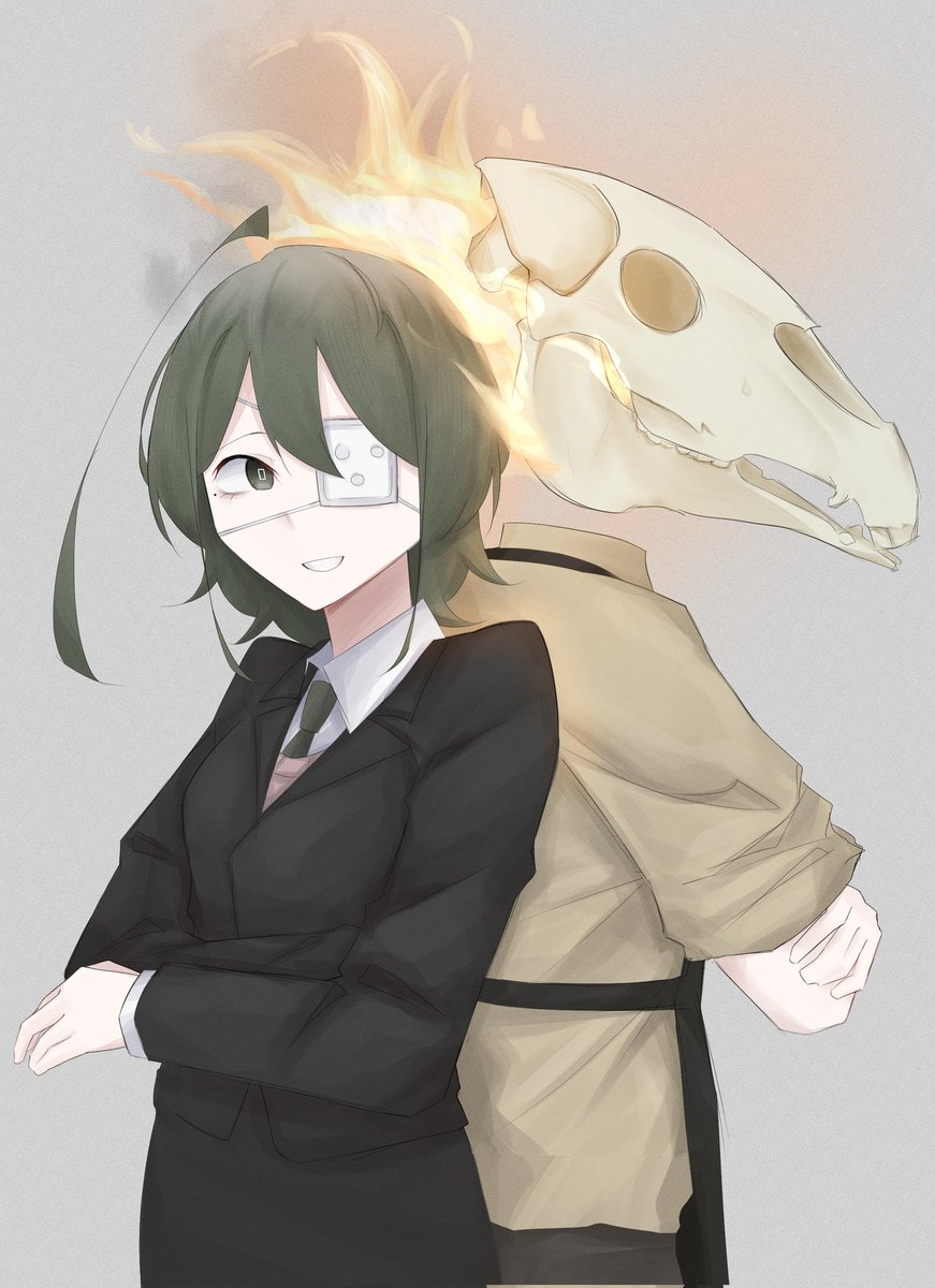 Drew My OC and Hill OC
(his flame is lowkey gonna burn my hair)