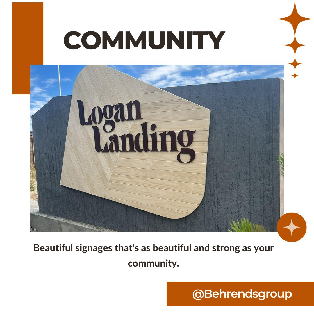 A great community entrance sign captures more than a name — it captures identity, pride, and place. 
#CommunityFeature #DesignBuild #Behrends #SignageDesign