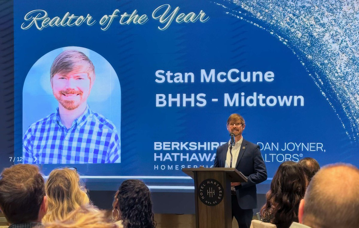 HUGE congrats to our own Stan McCune for winning the prestigious GGAR Realtor of the Year Award! 🏆 His dedication to the community and passion for real estate are unmatched!

#GGARRealtorOfTheYear #RealtorOfTheYear #StanMcCune #UpstateSC #ProudBrokerage