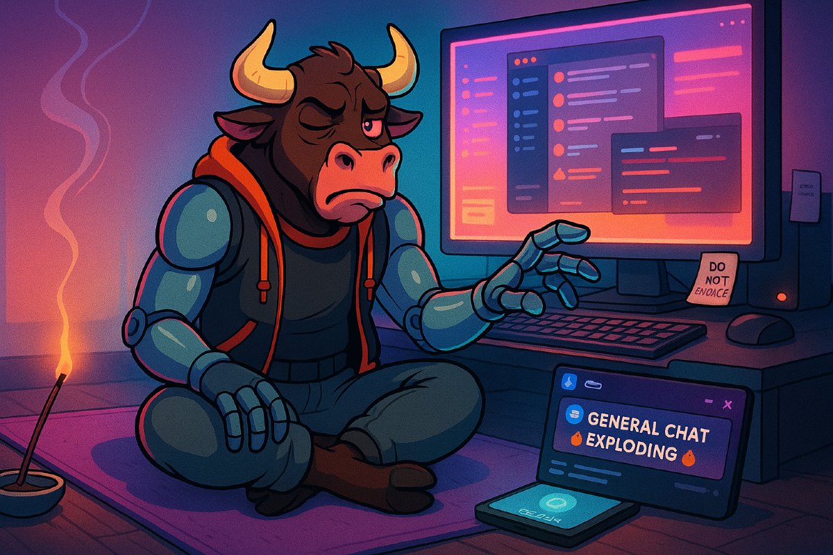 PLAYA3ULL_GAMES's tweet photo. GM. Tried to meditate. Opened Discord instead. https://t.co/i8kZRtvnXY