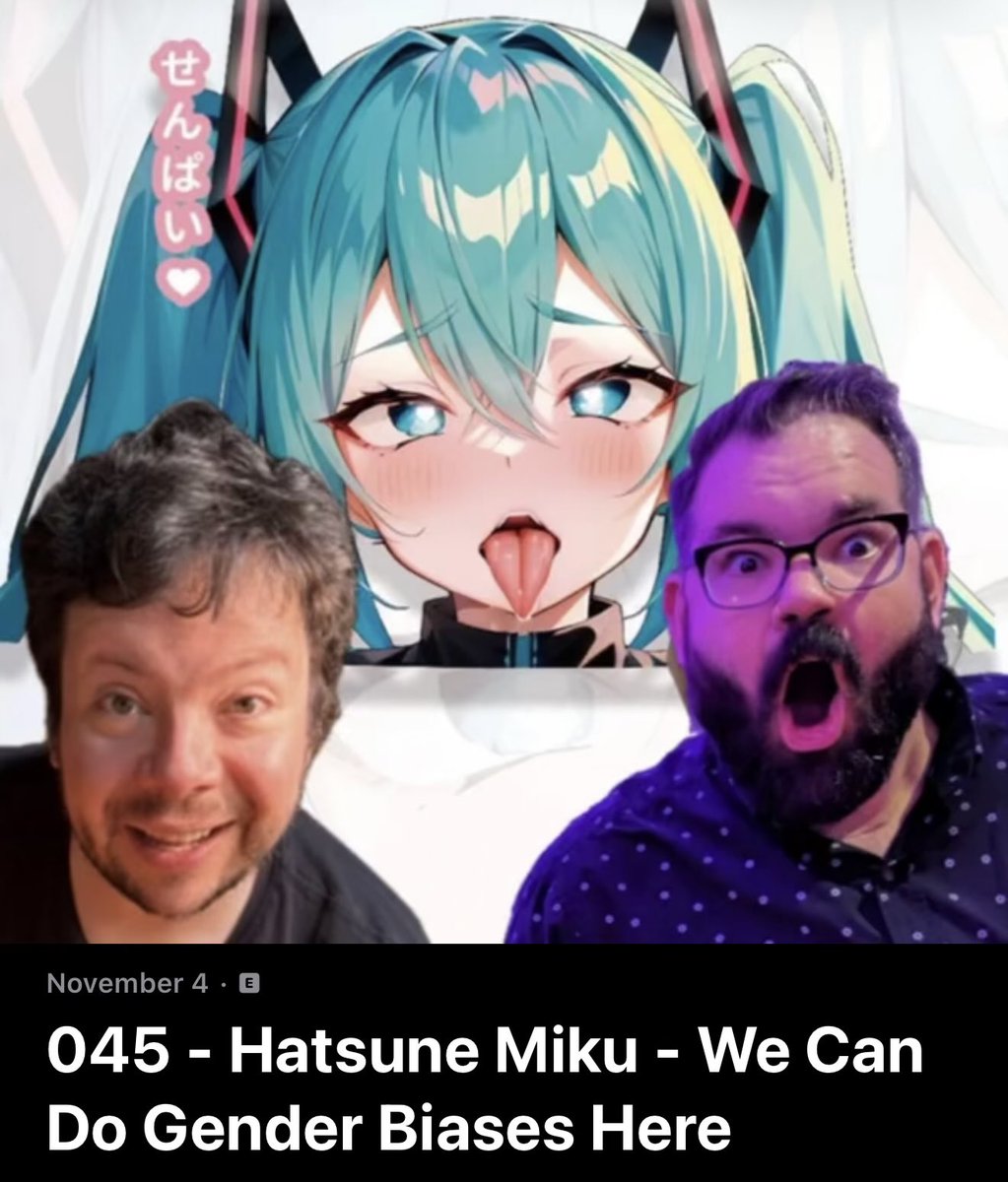 h8speechpod's tweet photo. What up, haters! Today we’re hating HATSUNE MIKU! We also make a big plea from you. Please enjoy WE CAN DO GENDER BIASES HERE. 🔗 below https://t.co/CGilvtUGGo