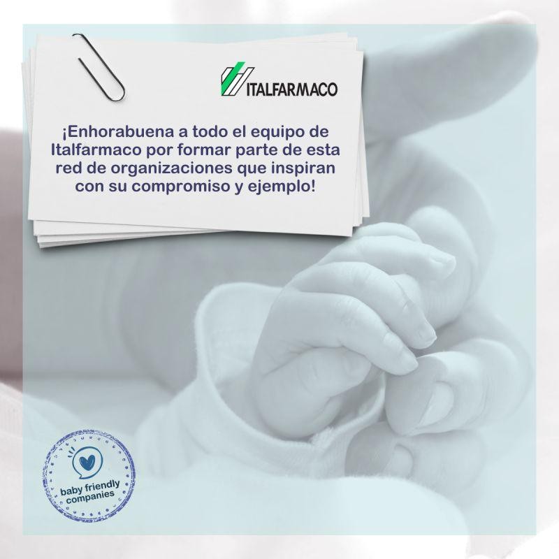 italfarmacoes's tweet image. Italfarmaco España obtiene el distintivo #BabyFriendly en reconocimiento a su compromiso por la conciliación, la corresponsabilidad, el acompañamiento en las situaciones de maternidad/paternidad y el bienestar de sus equipos.👶

#Compromiso #Conciliación