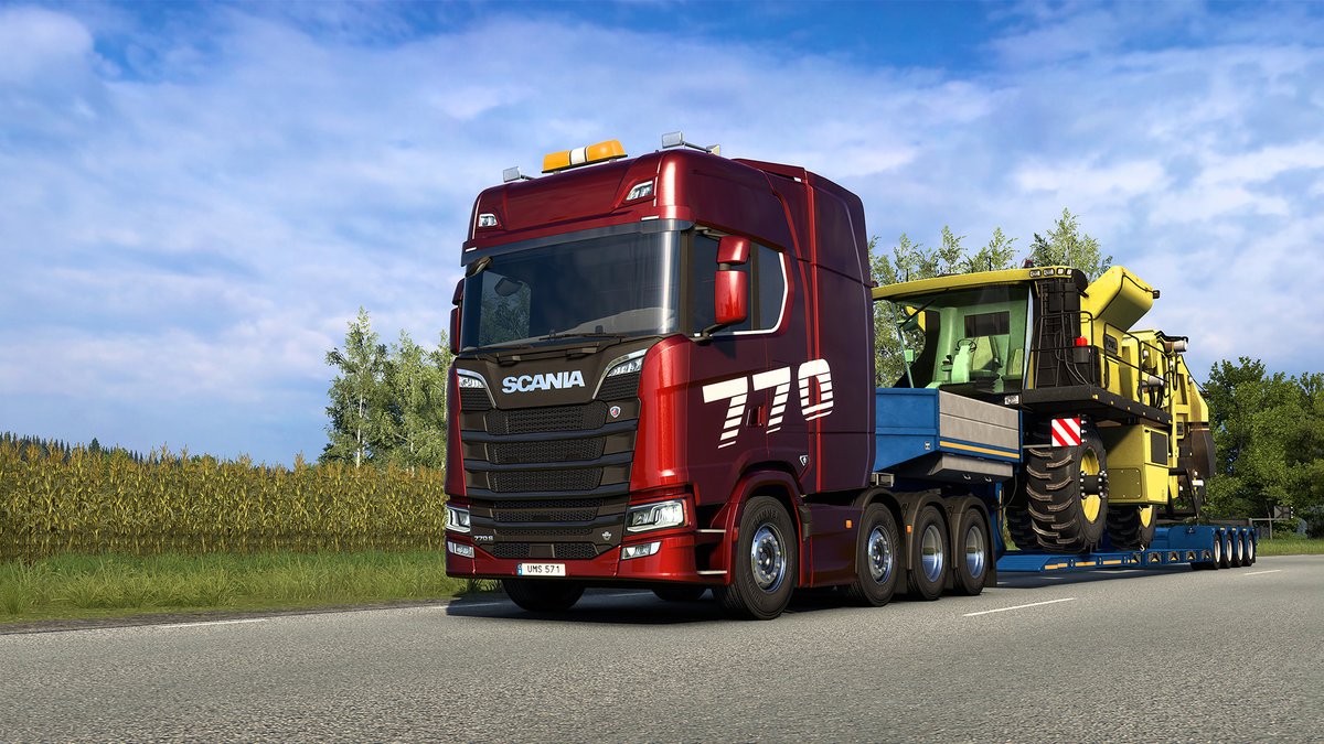SCSsoftware's tweet image. The future is SUPER 💪

In our upcoming 1.57 update for ETS2, the @ScaniaGroup R &amp;amp; S series will be updated with new SUPER &amp;amp; V8 engines, Smart Dash interiors, new exterior options and more! 🚛🙌

Read about it at our latest blog: blog.scssoft.com/2025/11/ets2-1…