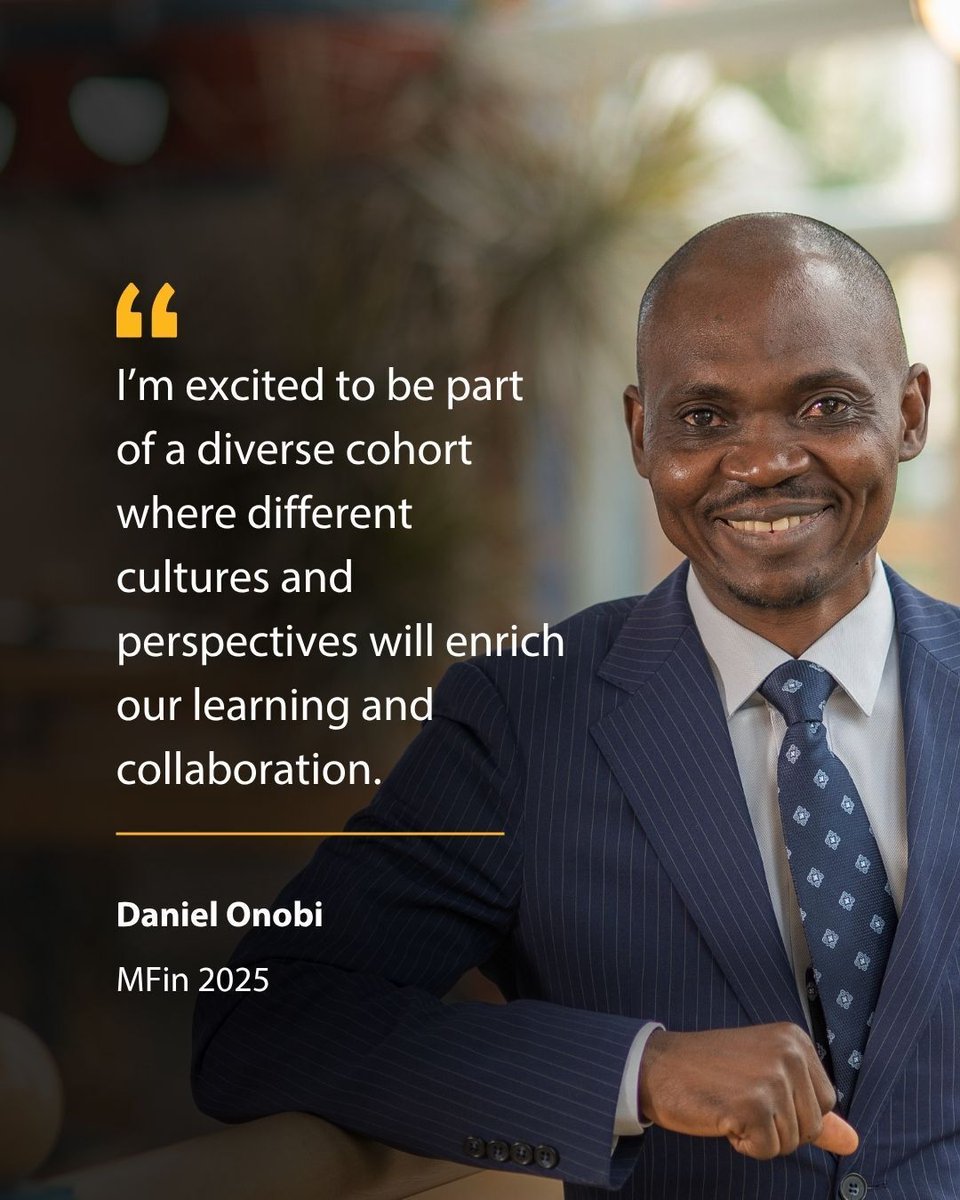 Meet Daniel Onobi, a Master of Finance (MFin) student at <a href="/CambridgeJBS/">Cambridge Judge</a>!

Daniel chose the MFin programme to deepen his expertise in financial markets and drive national impact in Nigeria. 

📖 Read his inspiring story: buff.ly/A8kGZvm 

#MFinJourney #CambridgeJudge
