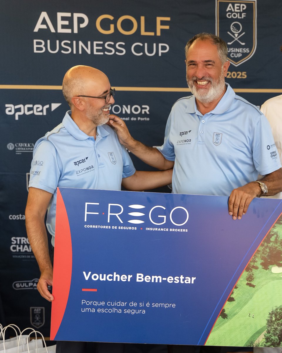 FRegoSeguros's tweet photo. A #FREGO voltou a apoiar a #AEPGolfBusinessCup, um circuito que percorre o país e que promove o #desporto, o networking e o desenvolvimento regional.

Estivemos presentes com jogadores convidados e colaboradores, oferecendo aos vencedores momentos de #bemestar. https://t.co/NvidvVVMJG