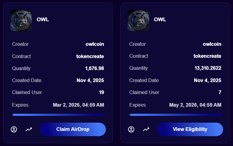 ONoctun's tweet image. 🦉 $OWL AIRDROP ANNOUNCEMENT 🎁
There are 2 categories of airdrops with over 1 BILLION $OWL 🤩

Claim Now: blastpad.io/airdrop

$OWL @soon_market @MetallicusTDBN @XPRNetwork @WeAreMetallicus $XPR $METAL #Metallicus #XPRNetwork #XPR #MTL #NFTs #snips #Snipverse #NFTCommunity